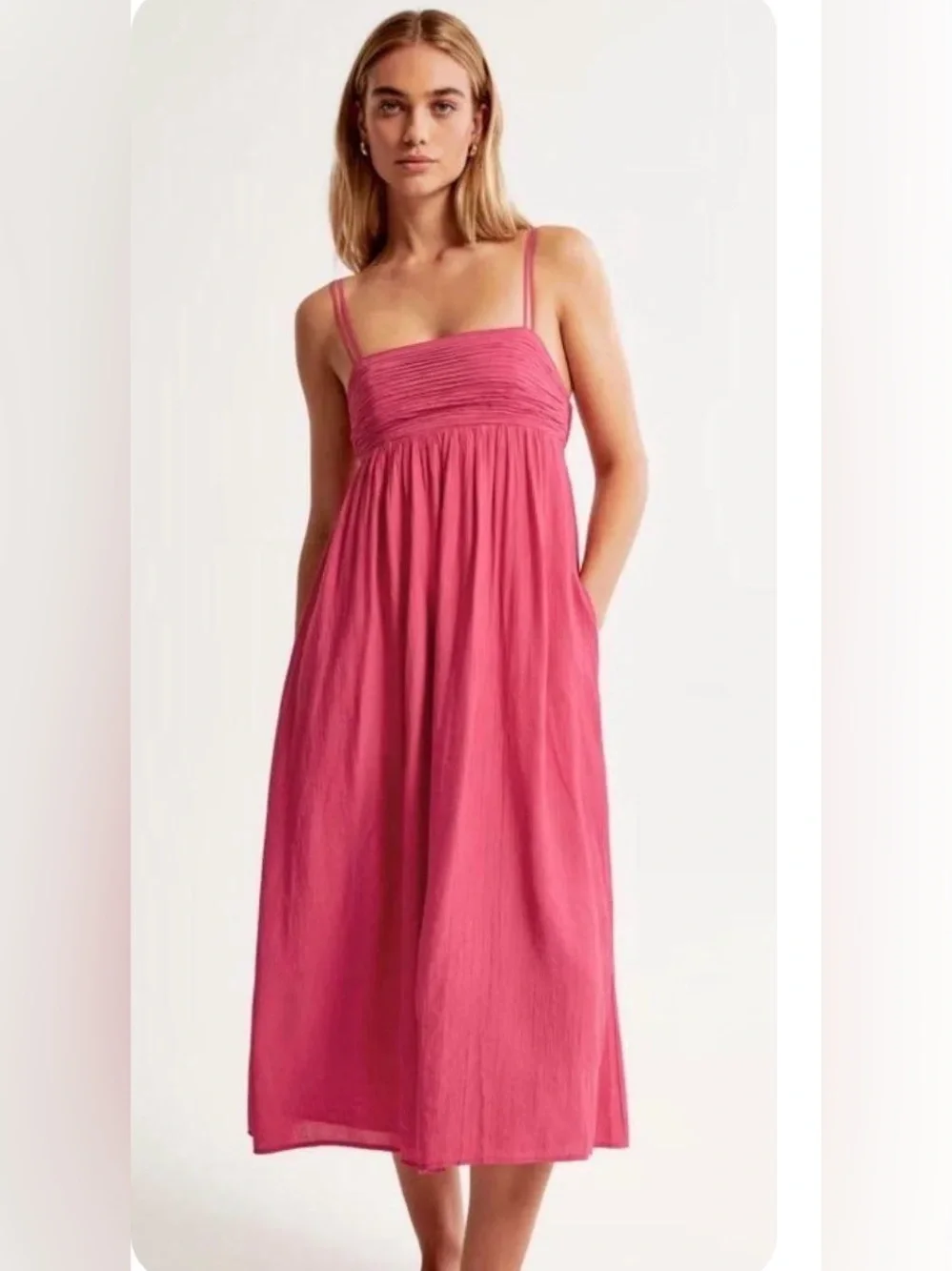 NWT Abercrombie & Fitch Crinkle Textured Maxi Dress